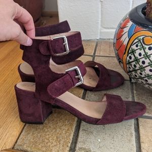 Caslon double strap suede sandals